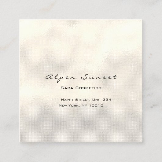 Foto Make-up Blog Event Planner Floral Bourgogne Vierkante Visitekaartje (Achterkant)