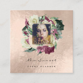 Foto Make-up Blogg Event Planner Floral Blush Roos Vierkante Visitekaartje