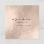 Foto Make-up Blogg Event Planner Floral Blush Roos Vierkante Visitekaartje (Achterkant)