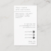 Foto makelaar onroerend goed consultant Visitekaar Visitekaartje (Achterkant)