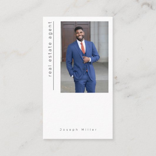 Foto makelaar onroerend goed consultant Visitekaar Visitekaartje (Voorkant)