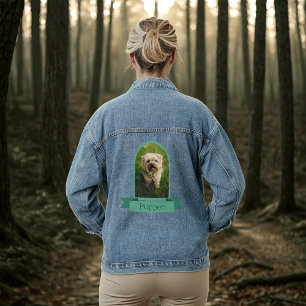 Foto maken voor huisdieren denim jacket