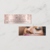 Foto Makeup Artist Eyelashes Brow Roos Gold Small Mini Visitekaartje (Voorkant / Achterkant)