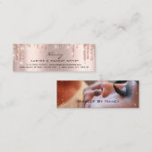 Foto Makeup Artist Eyelashes Brow Roos Gold Small Mini Visitekaartje (Voorkant / Achterkant)