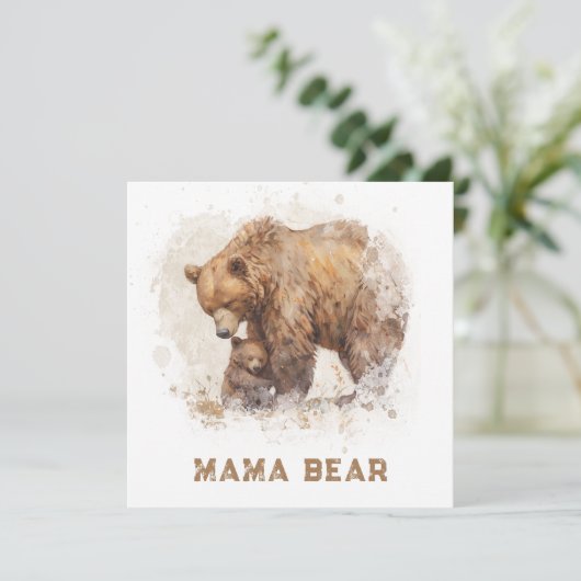 *~* Foto MAMA BEER Ap72 Vlakke Moederdag Kaart (Staand voorkant)