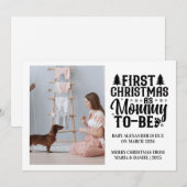 Foto Mama wordt kerstzwangerschap Feestdagenkaart (Voorkant / Achterkant)