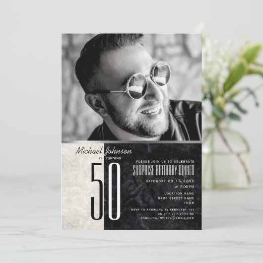 Foto: Man 50th Birthday Kaart (Staand voorkant)