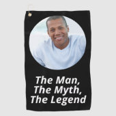 Foto man myth legende zwart wit golfhanddoek (Voorkant)
