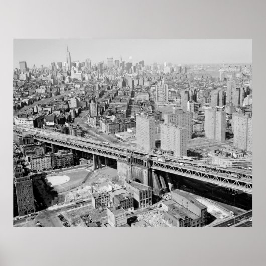 Foto Manhattan Black and White Poster (Voorkant)