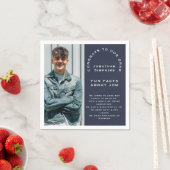 Foto Mannelijk Afstuderen 2025 Party Navy Fun Fact Servet (Insitu)