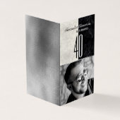 Foto mannelijke 40e verjaardag uitnodiging (Buitenkant)