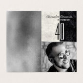 Foto mannelijke 40e verjaardag uitnodiging (Buitenkant ongevouwen)