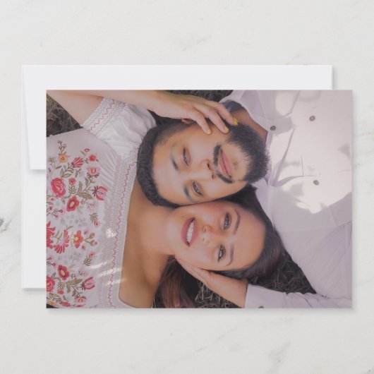 Foto Marine Blauw Bruiloft Save The Date (Achterkant)