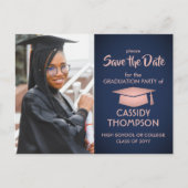 Foto marineroze rozenrood Afstuderen Bespaar de da Briefkaart (Voorkant)