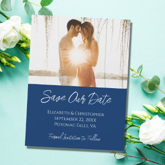 Foto marineswitbruiloft Save the Date Magnet