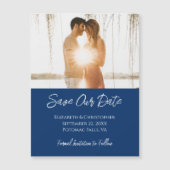 Foto marineswitbruiloft Save the Date Magnet (Voorkant)