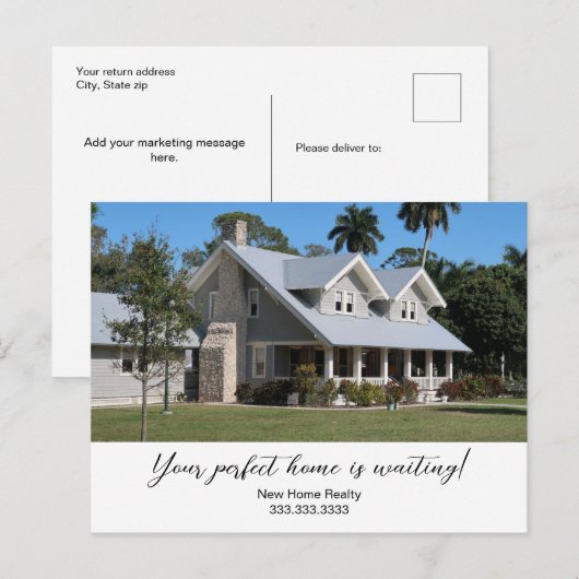 Foto Marketing Uw Bericht Zakelijk  Aankondigingskaart (Voorkant / Achterkant)