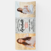 Foto marmer roze roze roze Afstuderen Spandoek (Verticaal)