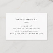 Foto, Marmer, Wit-Zilver, Salon Visitekaartje (Achterkant)