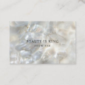 Foto, Marmer, Wit-Zilver, Salon Visitekaartje (Voorkant)