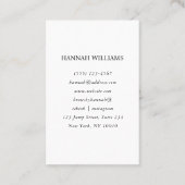 Foto, Marmer, Wit-Zilver, Salon Visitekaartje (Achterkant)