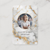 Foto, Marmer, Witgoud, Salon Visitekaartje (Voorkant)