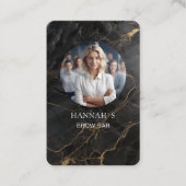 Foto, Marmer, Zwart-Goud, Salon Visitekaartje (Voorkant)