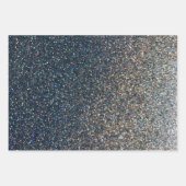 Foto: Mat Faux Silver, Gold Glitter Stippen Inpakpapier Vel (Voorkant)