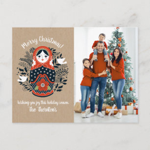 Foto Matryoshka Nesting Doll Christmas Briefkaart