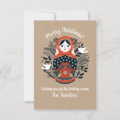 Foto Matryoshka Nesting Doll Christmas Kaart (Voorkant)