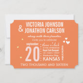 Foto MCM Koraal Sinaasappel Modern Typografie Brui Kaart (Voorkant)