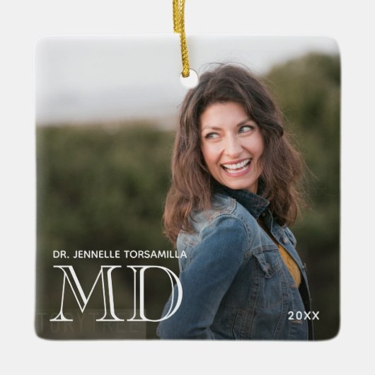 Foto MD Doctor Keramisch Ornament (Voorkant)