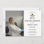 Foto MD Doctor of Medicine Physician Afstuderen Kaart (Voorkant)