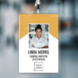 Foto Medewerker Bedrijf Logo Bedrijfsbeveiliging Badge