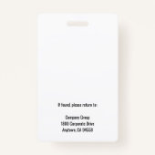 Foto Medewerker Bedrijf Logo Security GROEN Badge (Achterkant)