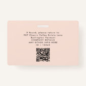 Foto Medewerker Bedrijfs-ID Blush Roze Personeelsn Badge (Achterkant)