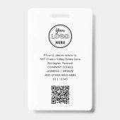 Foto Medewerker Bedrijfs ID Wit Personeel Badge (Achterkant)