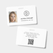 Foto Medewerker Bedrijfs-ID Wit Personeelsnaam Badge (Voor- en achterkant)