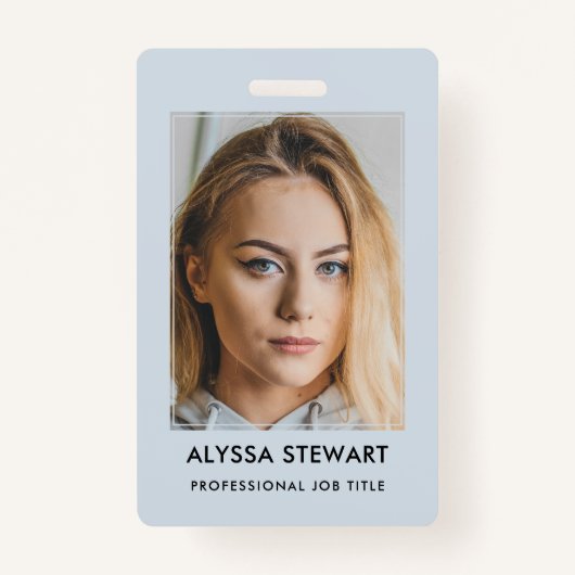 Foto Medewerker Bedrijfs ID Zachte Marine Personee Badge (Voorkant)