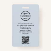 Foto Medewerker Bedrijfs ID Zachte Marine Personee Badge (Achterkant)