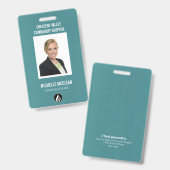 Foto Medewerker Custom Health Professional Badge (Voor- en achterkant)