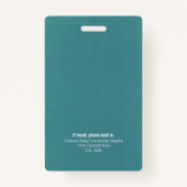 Foto Medewerker Custom Health Professional Badge (Achterkant)