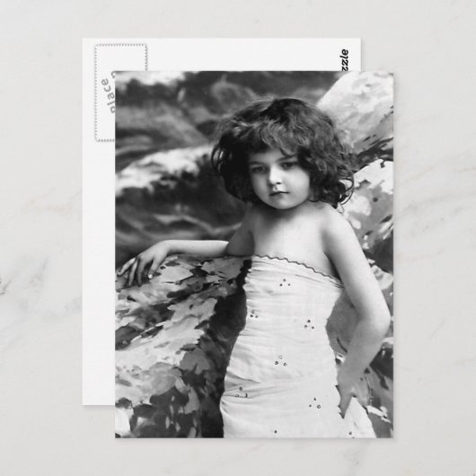  foto " meisje" briefkaart (Voorkant / Achterkant)