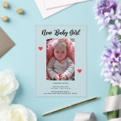 Foto Meisje Geboorte Frosted Acryl Aankondiging Ka (Insitu (Huwelijk))