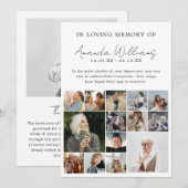 Foto Memorial begrafenis - 15 foto collage Bedankkaart (Voorkant / Achterkant)