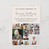 Foto Memorial begrafenis - 15 foto collage Bedankkaart (Voorkant / Achterkant)