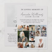 Foto Memorial begrafenis - 15 foto collage Bedankkaart (Voorkant / Achterkant)
