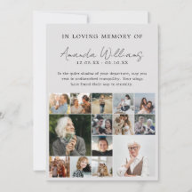 Foto Memorial begrafenis - 15 foto collage