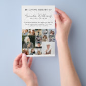 Foto Memorial begrafenis - 15 foto collage gebed Flyer (Hand)