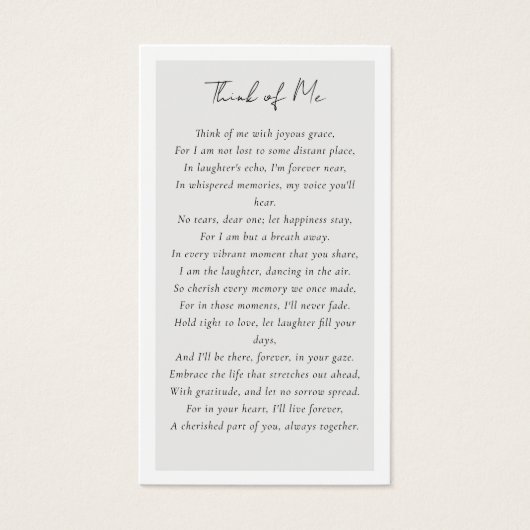 Foto Memorial Begrafenisgebed Kaart (Voorkant)